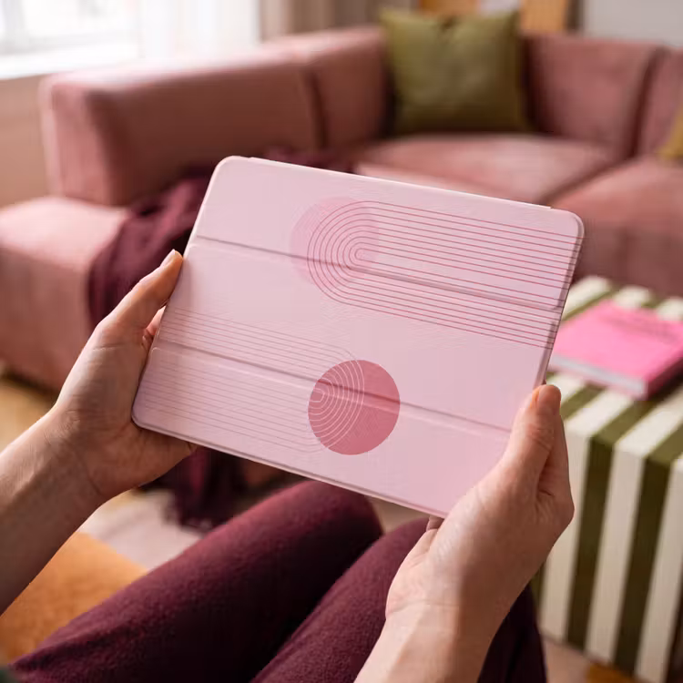 iPad hoes - Vormen - Lijnen - Minimalistisch - Roze — 4