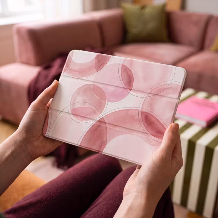 iPad hoes - Abstract - Cirkels - Modern - Roze - Kunst — 4