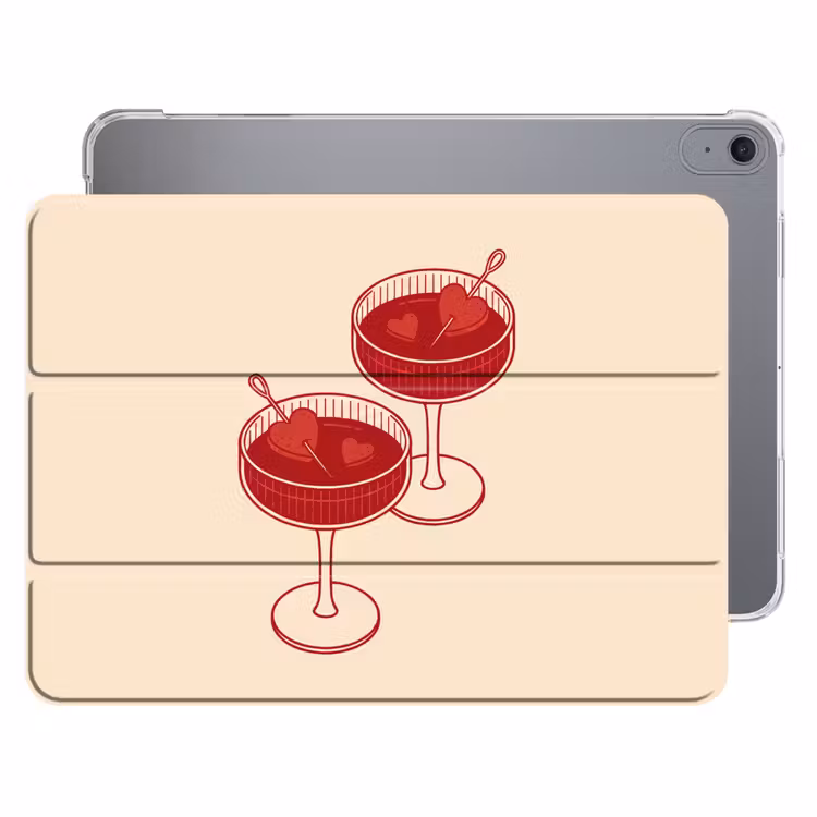 iPad hoes - Cocktail - Hartjes - Liefde - Illustratie - Rood — 1