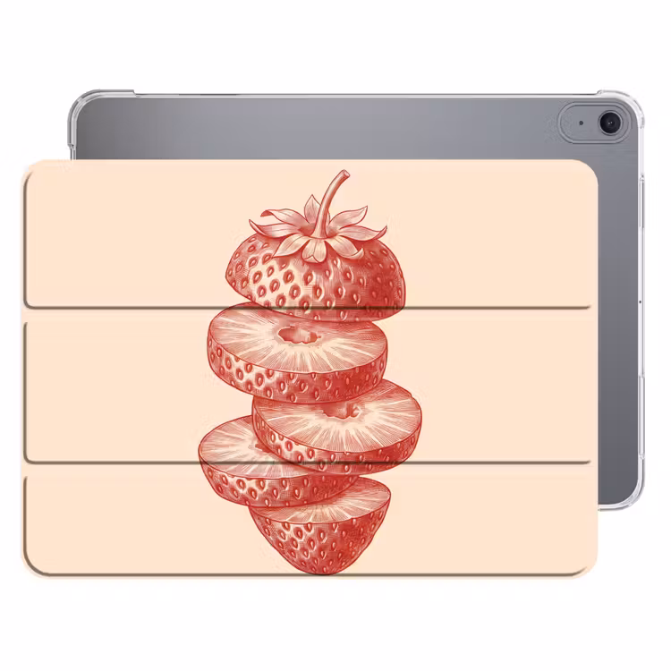 iPad hoes - Fruit - Gesneden - Illustratie - Rood - Vintage — 1