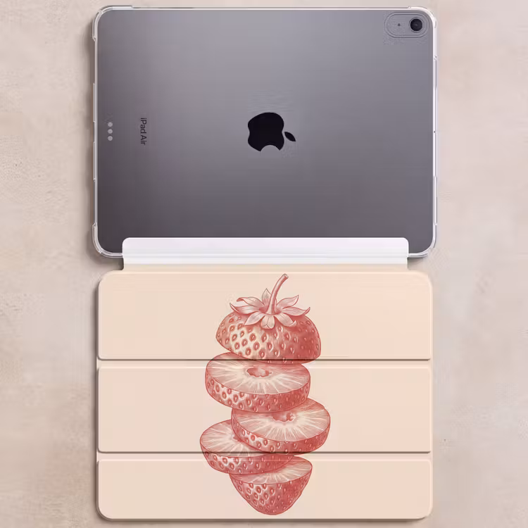 iPad hoes - Fruit - Gesneden - Illustratie - Rood - Vintage — 6