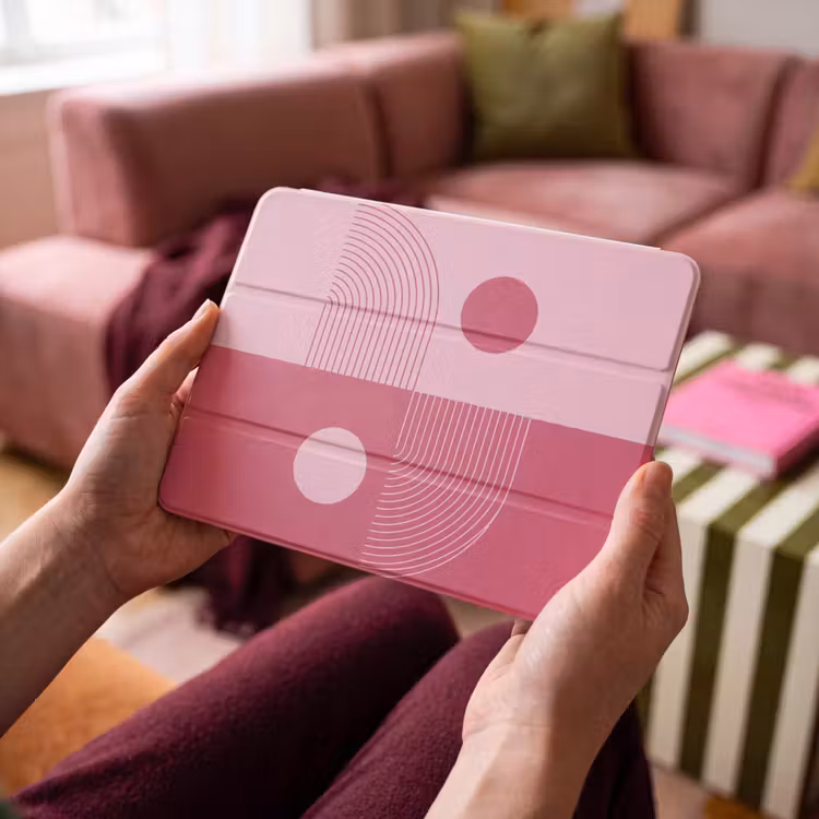 iPad hoes - Geometrie - Patroon - Abstract - Roze - Modern — 4
