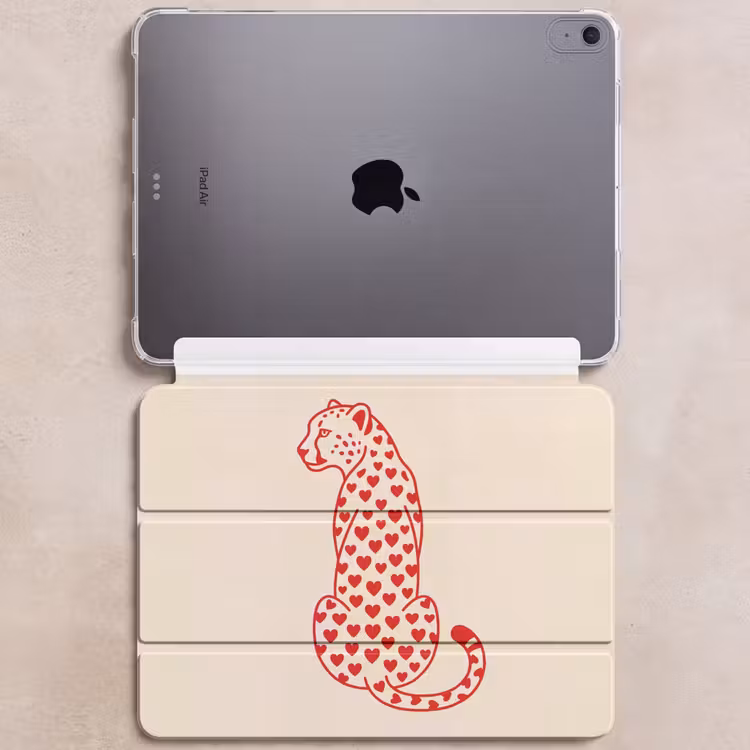 iPad hoes - Kat - Harten - Dieren - Modern - Rood — 6