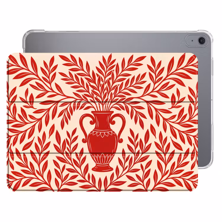 iPad hoes - Vaas - Planten - Decoratie - Abstract - Rood — 1
