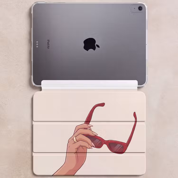 iPad hoes - Vrouw - Zonnebril - Mode - Rood - Illustratie — 6