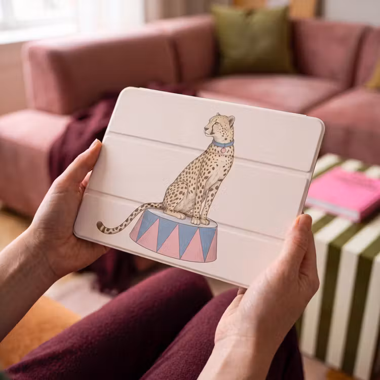 iPad hoes - Dieren - Circus - Illustratie - Vintage - Roze — 4