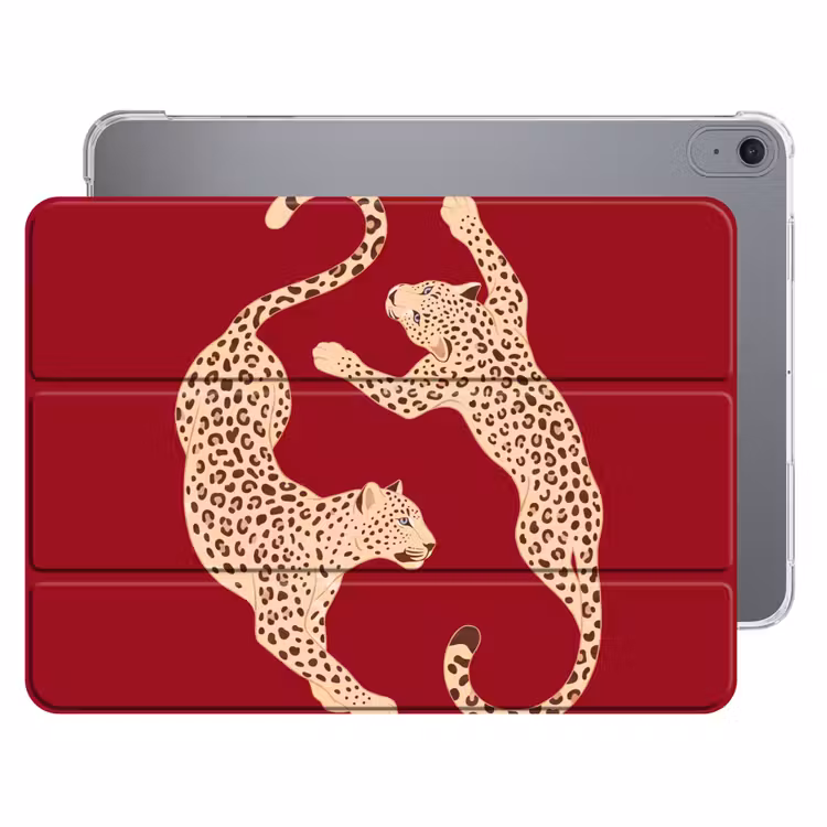 iPad hoes - Dieren - Luipaard - Abstract - Rood - Modern — 1