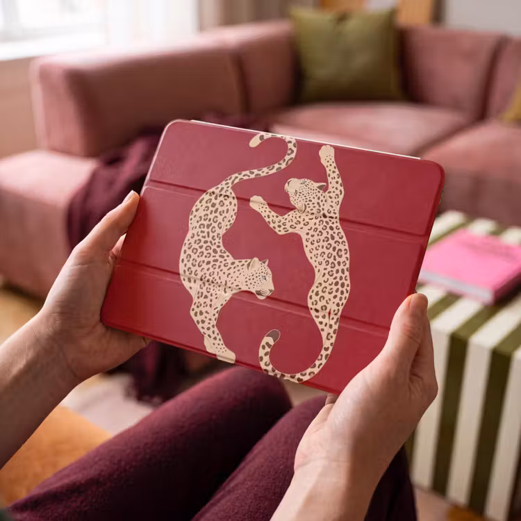 iPad hoes - Dieren - Luipaard - Abstract - Rood - Modern — 4