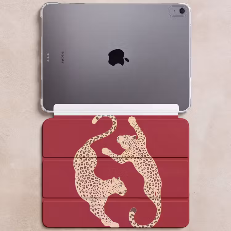 iPad hoes - Dieren - Luipaard - Abstract - Rood - Modern — 6