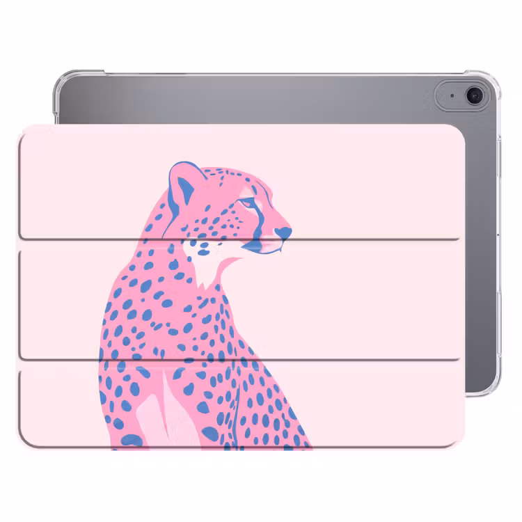 iPad hoes - Dieren - Profiel - Abstract - Roze - Blauw — 1
