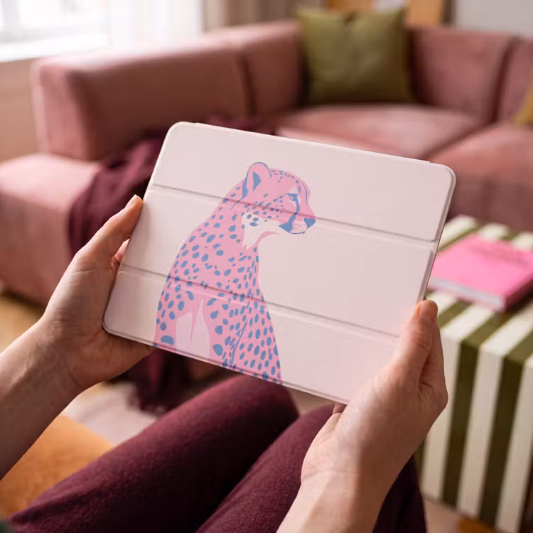 iPad hoes - Dieren - Profiel - Abstract - Roze - Blauw — 4
