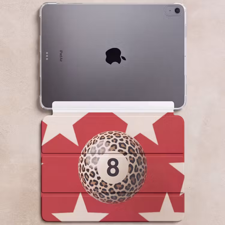 iPad hoes - Spel - Dierenprint - Nummer 8 - Modern - Rood — 6