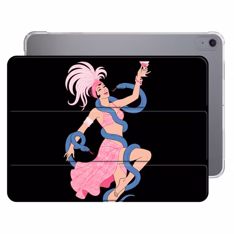 iPad hoes - Vrouw - Danseres - Slangen - Art Deco - Roze — 1