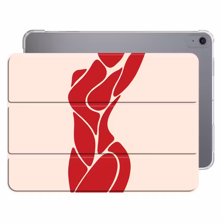 iPad hoes - Vrouw - Figuur - Abstract - Modern - Rood — 1