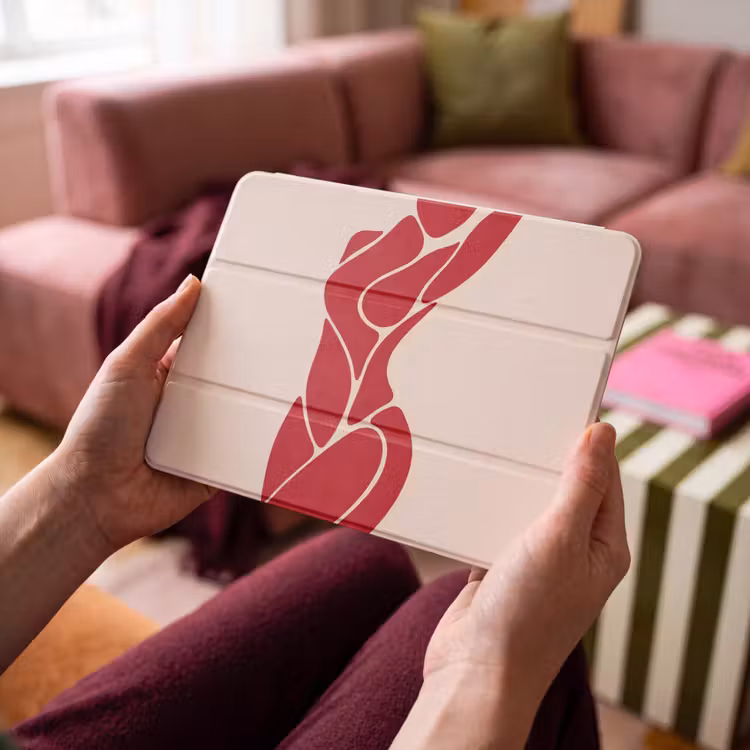 iPad hoes - Vrouw - Figuur - Abstract - Modern - Rood — 4