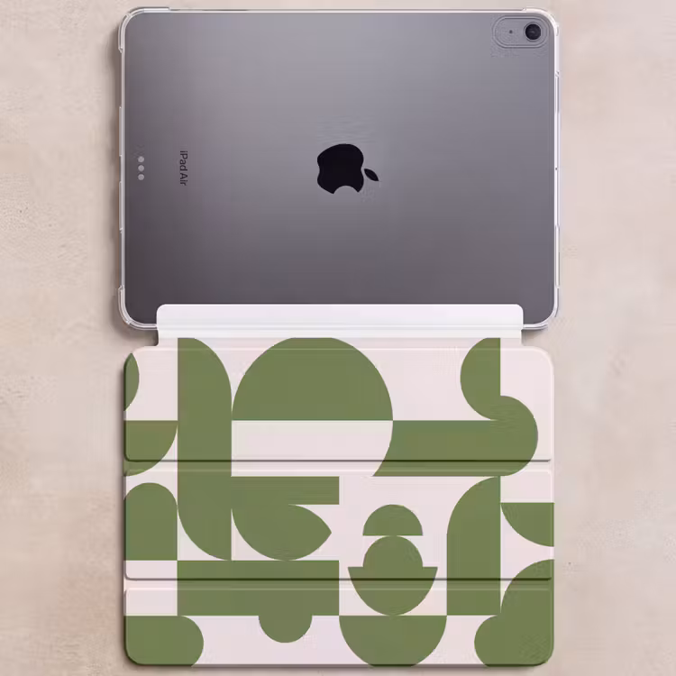 iPad hoes - Abstract - Geometrie - Modern - Groen - Wit — 6