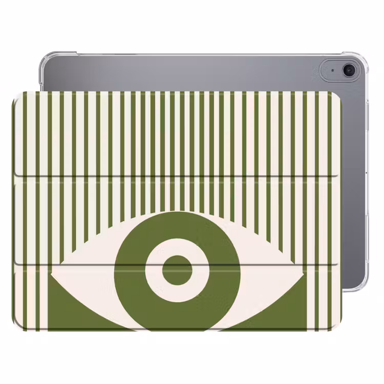 iPad hoes - Abstract - Oog - Strepen - Modern - Groen — 1