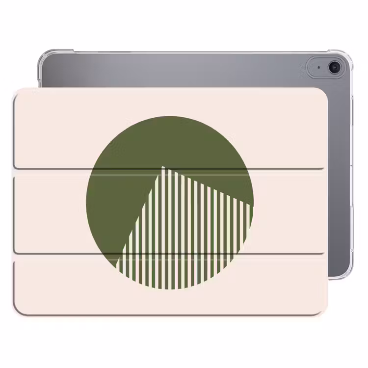 iPad hoes - Cirkel - Strepen - Geometrisch - Abstract - Groen — 1