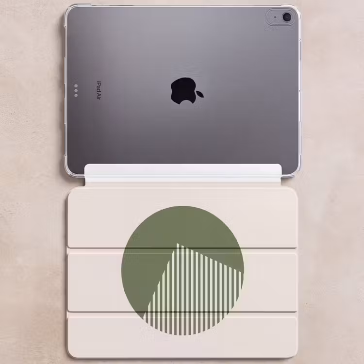 iPad hoes - Cirkel - Strepen - Geometrisch - Abstract - Groen — 6