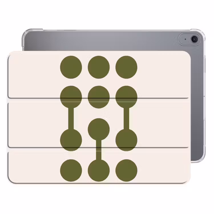 iPad hoes - Cirkels - Geometrisch - Abstract - Modern - Groen — 1