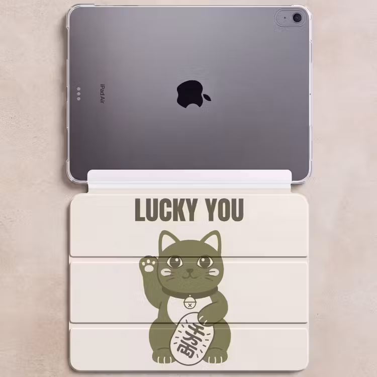iPad hoes - Kat - Geluk - Dieren - Modern - Groen — 6