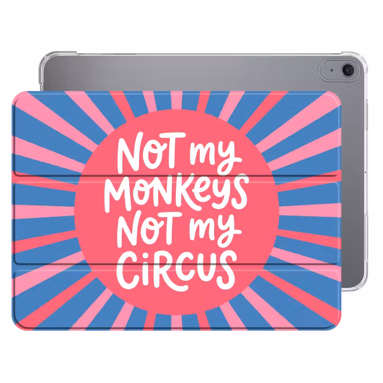 iPad hoes - Spreuk - Grafisch - Abstract - Roze - Blauw — 1