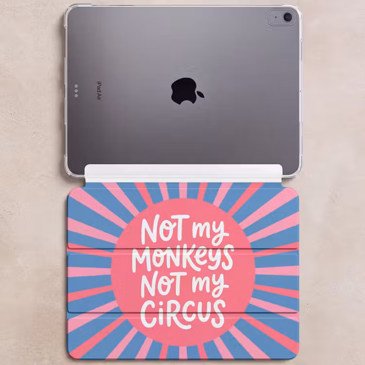 iPad hoes - Spreuk - Grafisch - Abstract - Roze - Blauw — 6