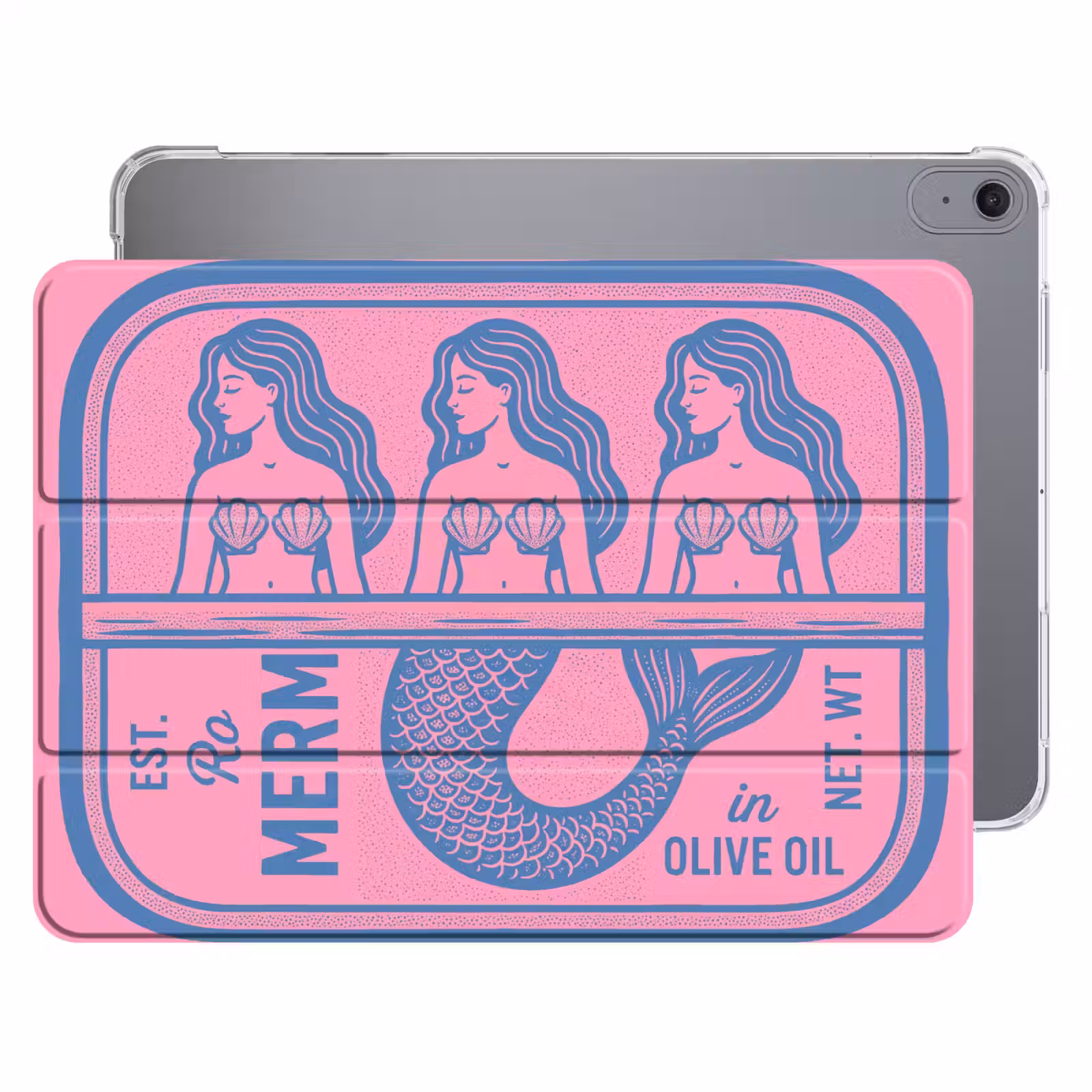 iPad hoes - Meermin - Sardineblik - Illustratie - Roze - Retro — 1