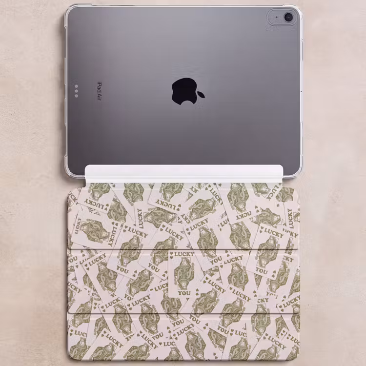 iPad hoes - Kaarten - Koningin - Patroon - Groen - Spel — 6
