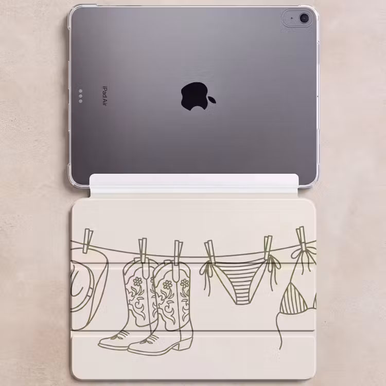 iPad hoes - Kleding - Waslijn - Zomer - Lijntekening - Groen — 6