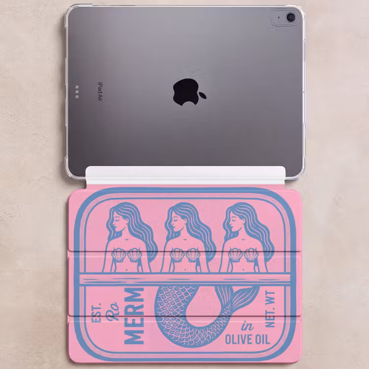 iPad hoes - Meermin - Sardineblik - Illustratie - Roze - Retro — 6