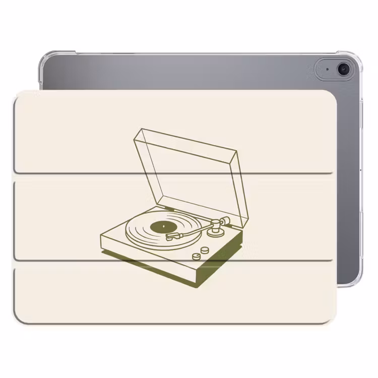 iPad hoes - Platenspeler - Vinyl - Muziek - Minimalistisch - Groen — 1