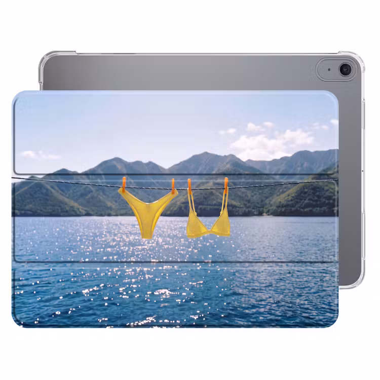 iPad hoes - Badmode - Bikini - Zee - Bergen - Geel — 1