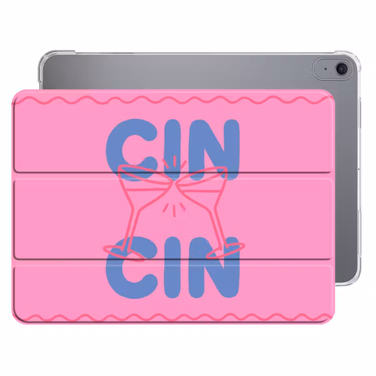 iPad hoes - Drank - Glazen - Proost - Modern - Roze — 1