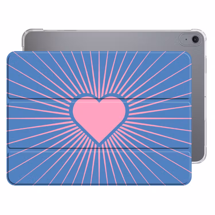 iPad hoes - Hart - Stralen - Liefde - Modern - Roze — 1