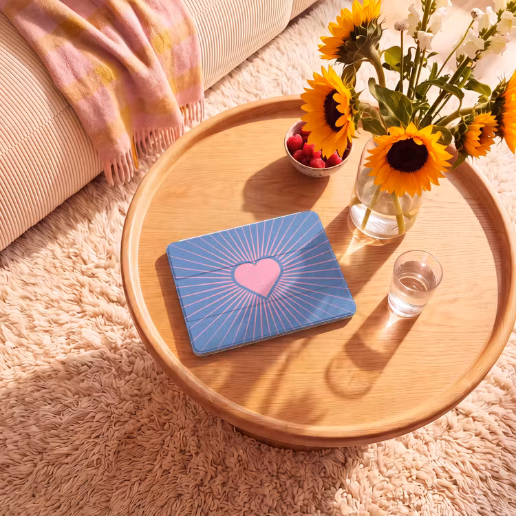 iPad hoes - Hart - Stralen - Liefde - Modern - Roze — 2