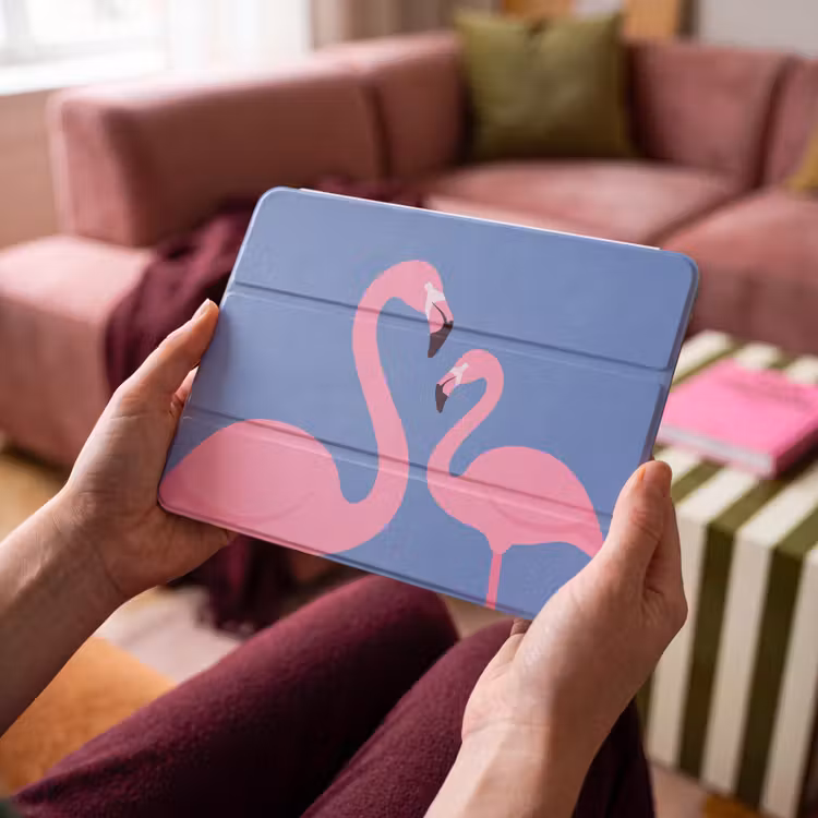 iPad hoes - Vogel - Paar - Dieren - Modern - Roze — 4