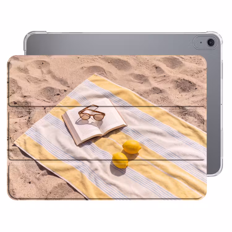 iPad hoes - Boek - Zonnebril - Strand - Zomer - Geel — 1