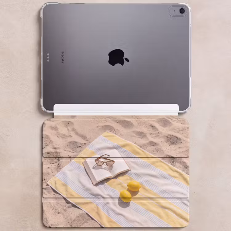 iPad hoes - Boek - Zonnebril - Strand - Zomer - Geel — 6