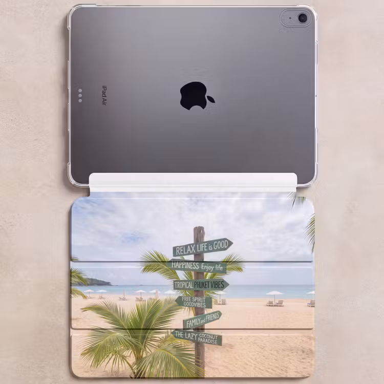 iPad hoes - Strand - Wegwijzer - Palmen - Tropisch - Groen — 6