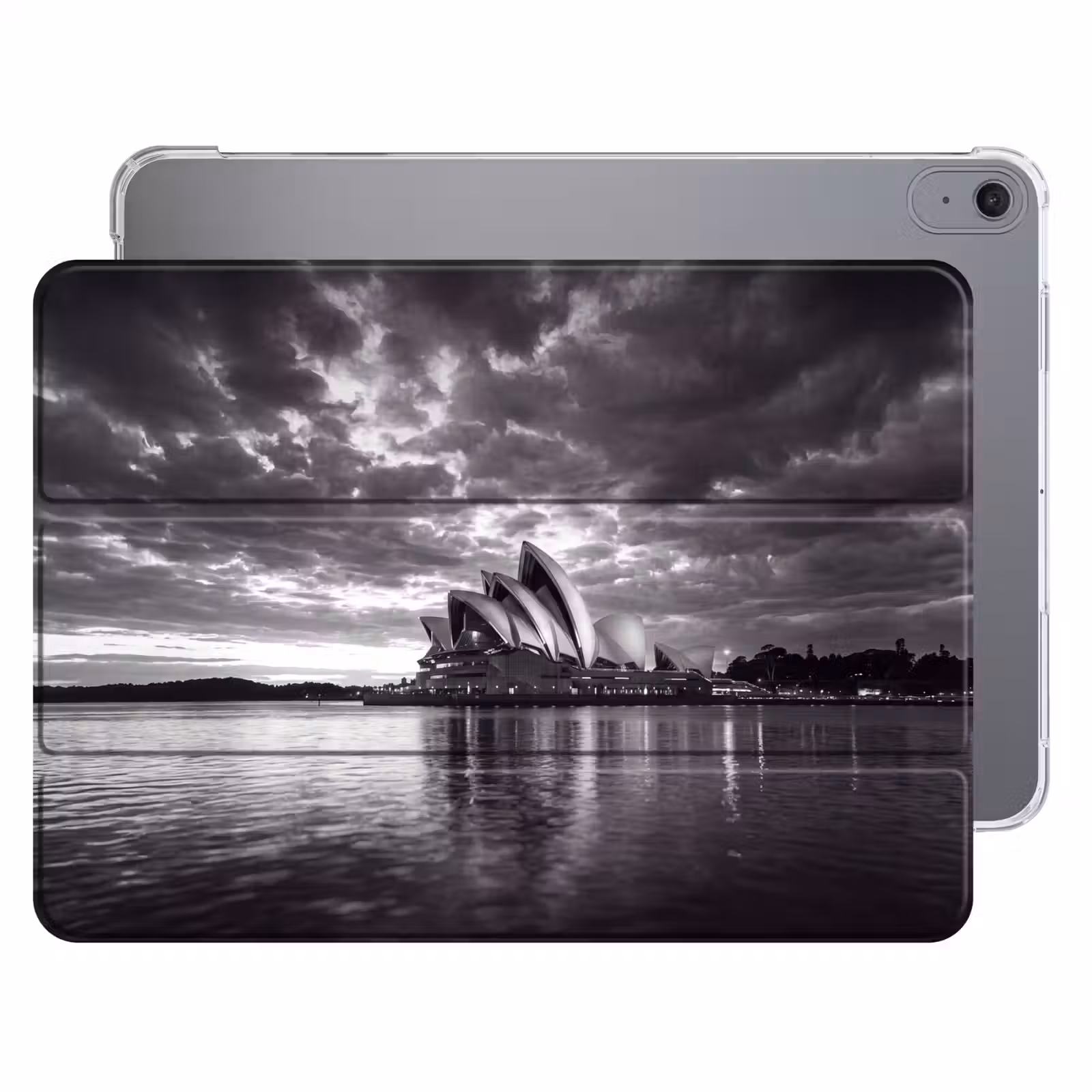 iPad hoes - Architectuur - Water - Stad - Modern - Zwart-wit — 1