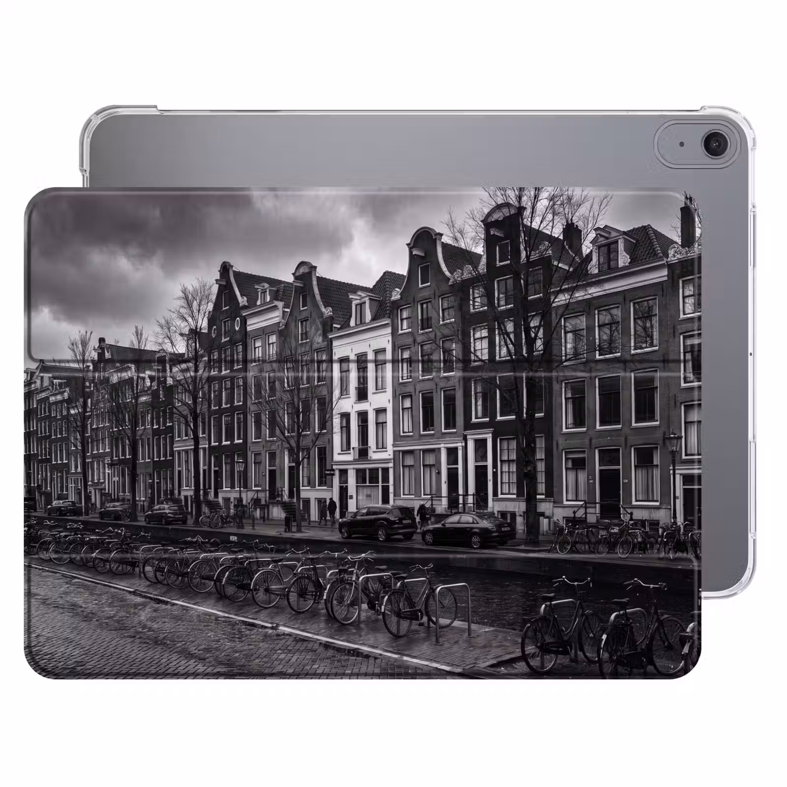 iPad hoes - Huis - Gracht - Amsterdam - Architectuur - Zwart-wit — 1