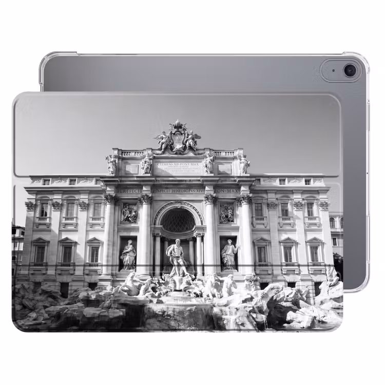 iPad hoes - Fontein - Beelden - Architectuur - Zwart-wit — 1
