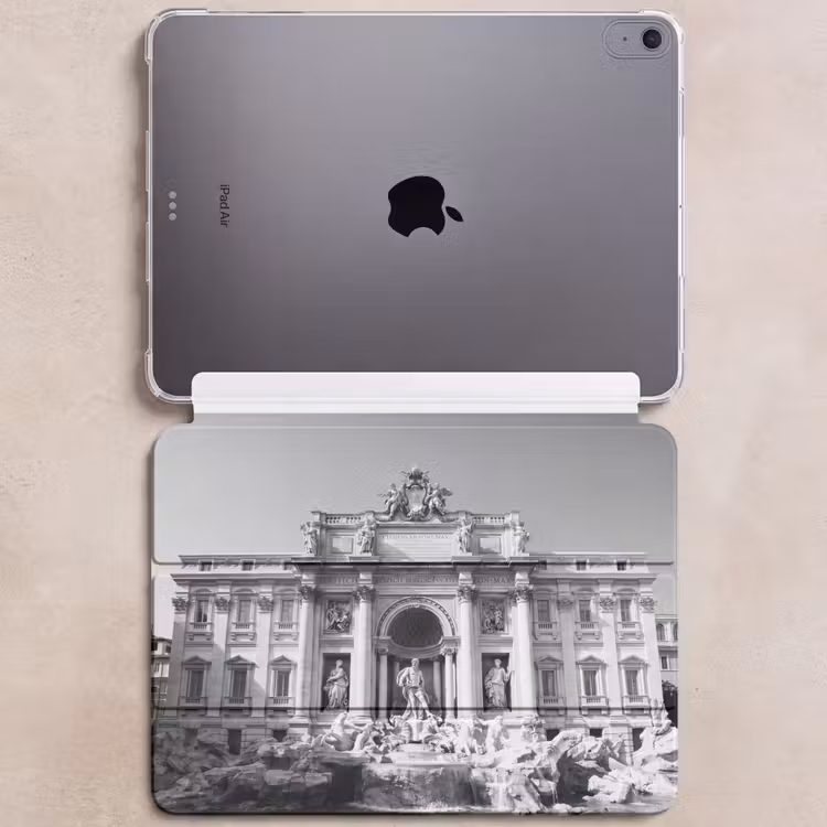 iPad hoes - Fontein - Beelden - Architectuur - Zwart-wit — 6