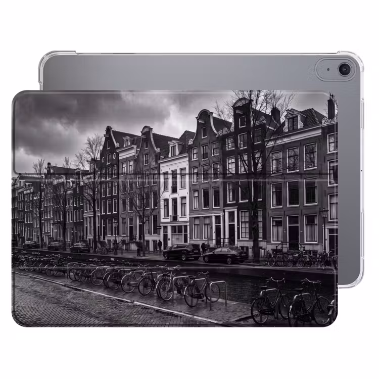 iPad hoes - Huis - Gracht - Amsterdam - Architectuur - Zwart-wit — 1