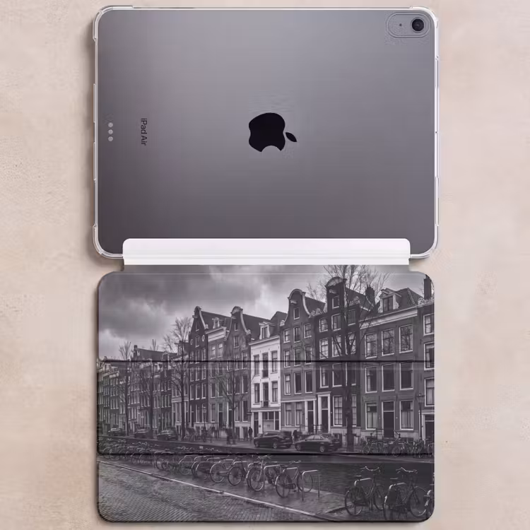 iPad hoes - Huis - Gracht - Amsterdam - Architectuur - Zwart-wit — 6