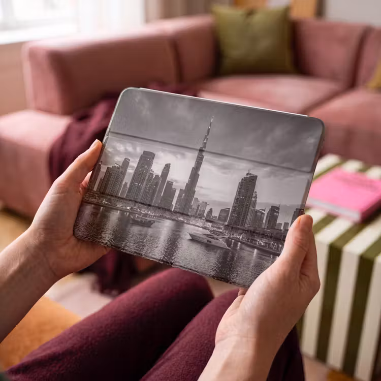 iPad hoes - Stad - Skyline - Architectuur - Avond - Zwart-wit — 4