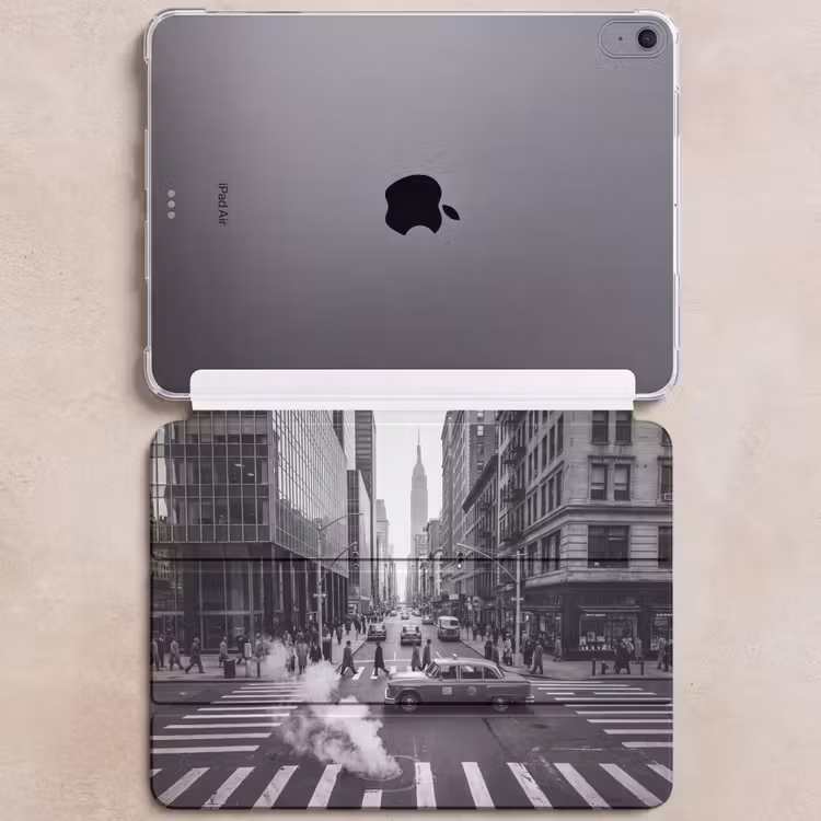 iPad hoes - Stad - Straat - Gebouwen - Verkeer - Zwart-wit — 6