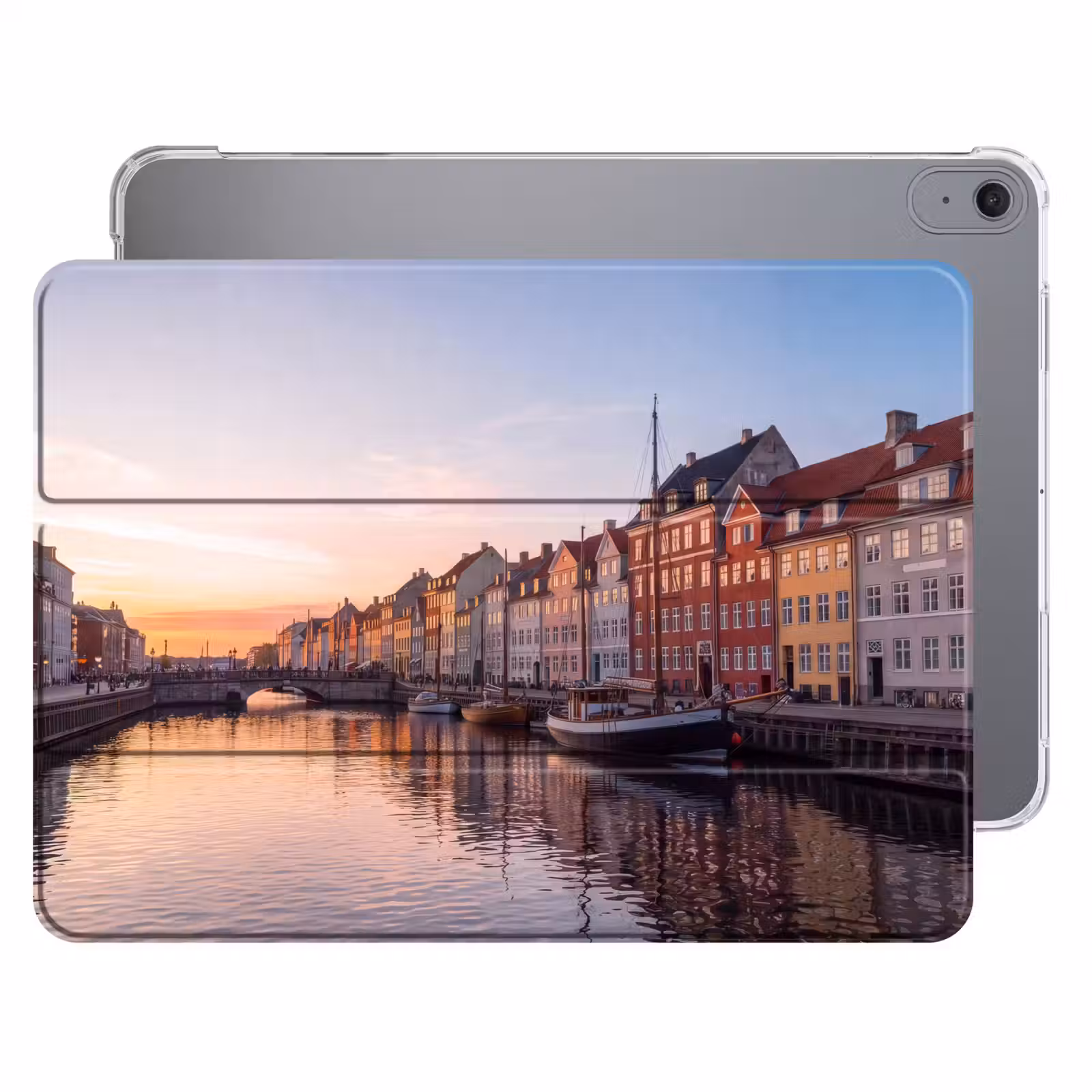 iPad hoes - Stad - Gracht - Zonsondergang - Klassiek - Kleurrijk — 1