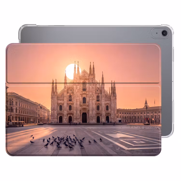 iPad hoes - Architectuur - Milaan - Plein - Zonsopgang - Oranje — 1